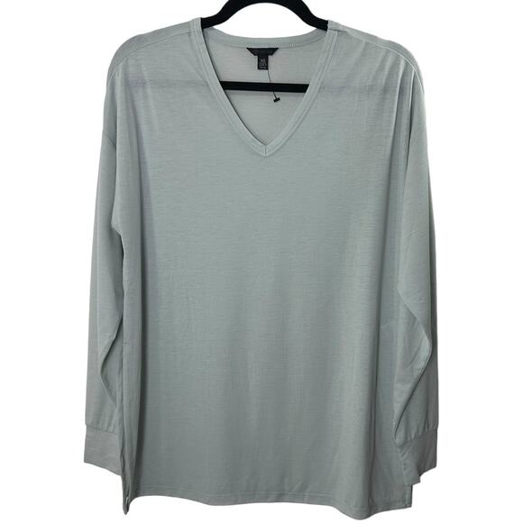 Versona Knit Blouse Light Green XS Long Sleeve Basic Everyday Casual Normcore - Picture 1 of 5